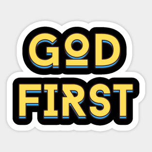 God First | Christian Typography Sticker